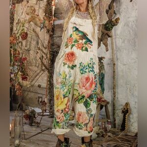 Birdie Bouquet Benjamin Overalls, Moonlight - Magnolia Pearl